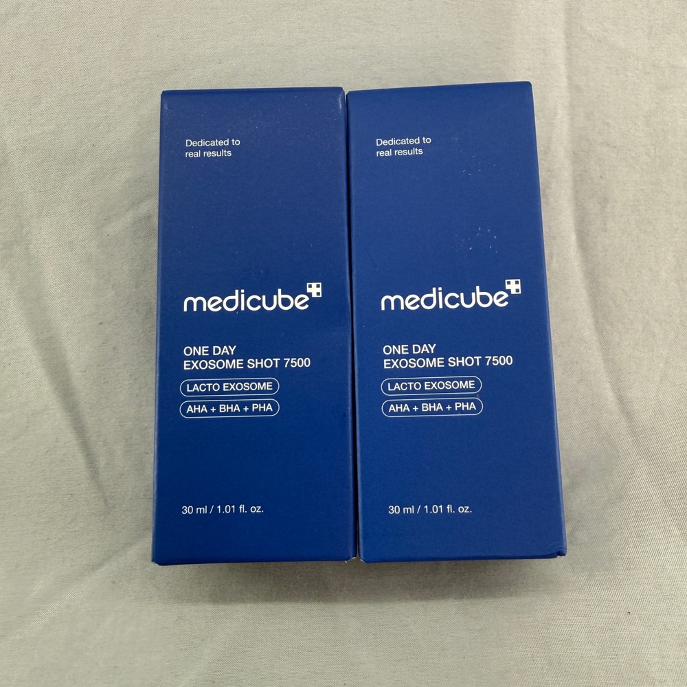 Medicube One Day Exosome Shot 7500 Pore Serum 30ml 2 Pack AHA BHA PHA Korea